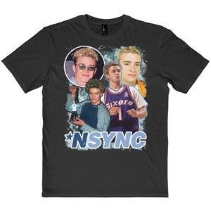 Vintage Style Black Nsync Timberlake Tee